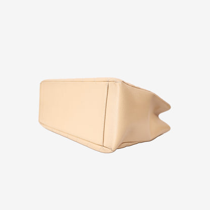 Chanel Grand Shopping Tote in Beige Caviar Leather with Gold Hardware