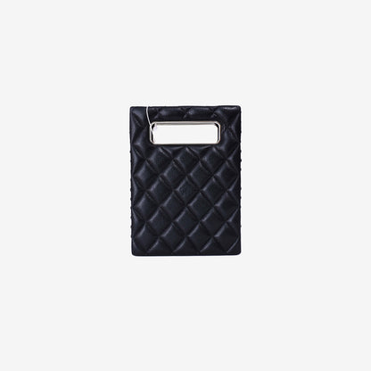 Chanel Evening Box Bag in Black Caviar Leather with Gold Hardware
