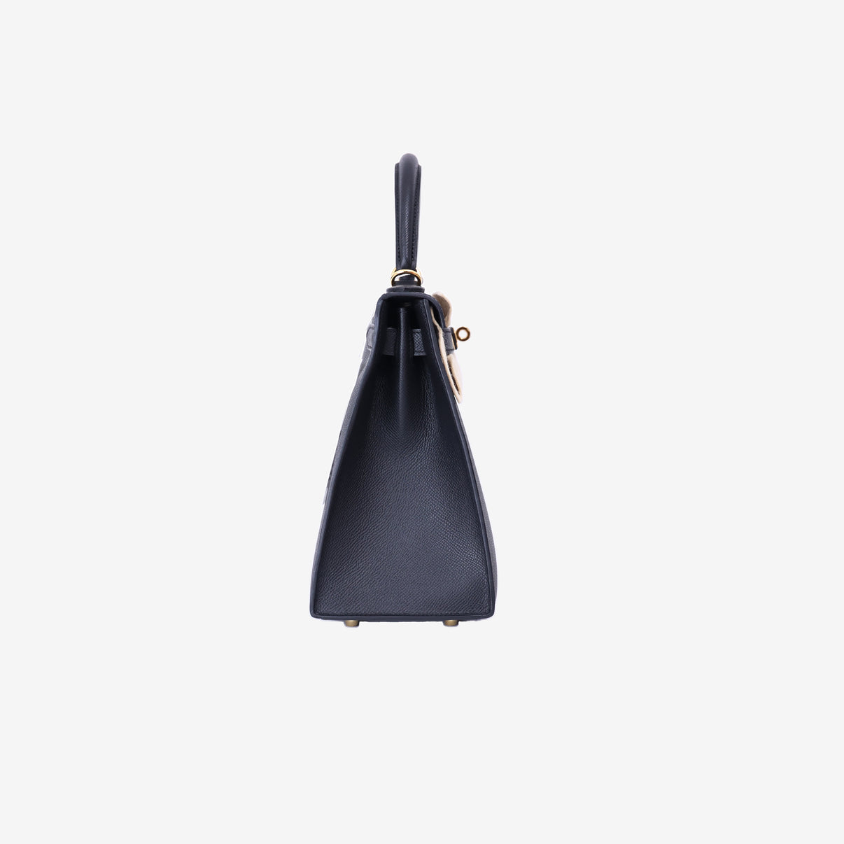 Hermès Kelly 28 in Noir Epsom Leather with Gold Hardware side view