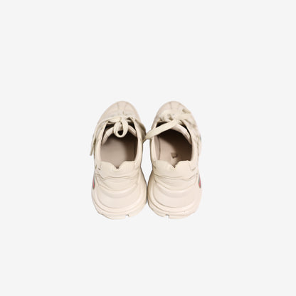 Gucci Rhyton Sneakers in Ivory Calf Leather (Size 37)