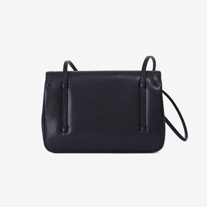 Chanel 26P Preppy Flap Small Bag in Black Calfskin Leather with Gold Hardware back view