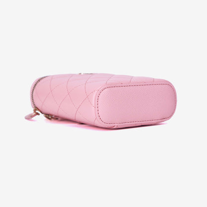 Chanel Vertical Vanity Case in Pink Caviar Leather with Gold Hardware (Contact to Enquire)