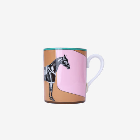 Hermès La Serpentine Mug Set in Multicolour Porcelain front view