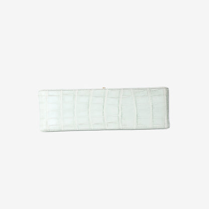 Chanel Classic Jumbo Double Flap Bag in Matte Light Green Alligator Leather with Gold Hardware