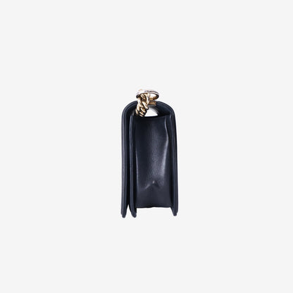Chanel Boy Bag in Black Quilted Lambskin Leather with Gold Hardware