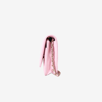 Chanel Wallet on Chain in Pink Caviar Leather with Gold Hardware