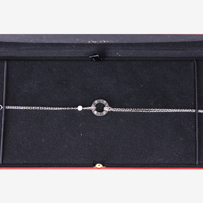 Cartier Love Bracelet on a Chain Necklace in 18k White Gold