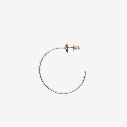 Chrome Hearts Hoop Earring Plus Post in Silver