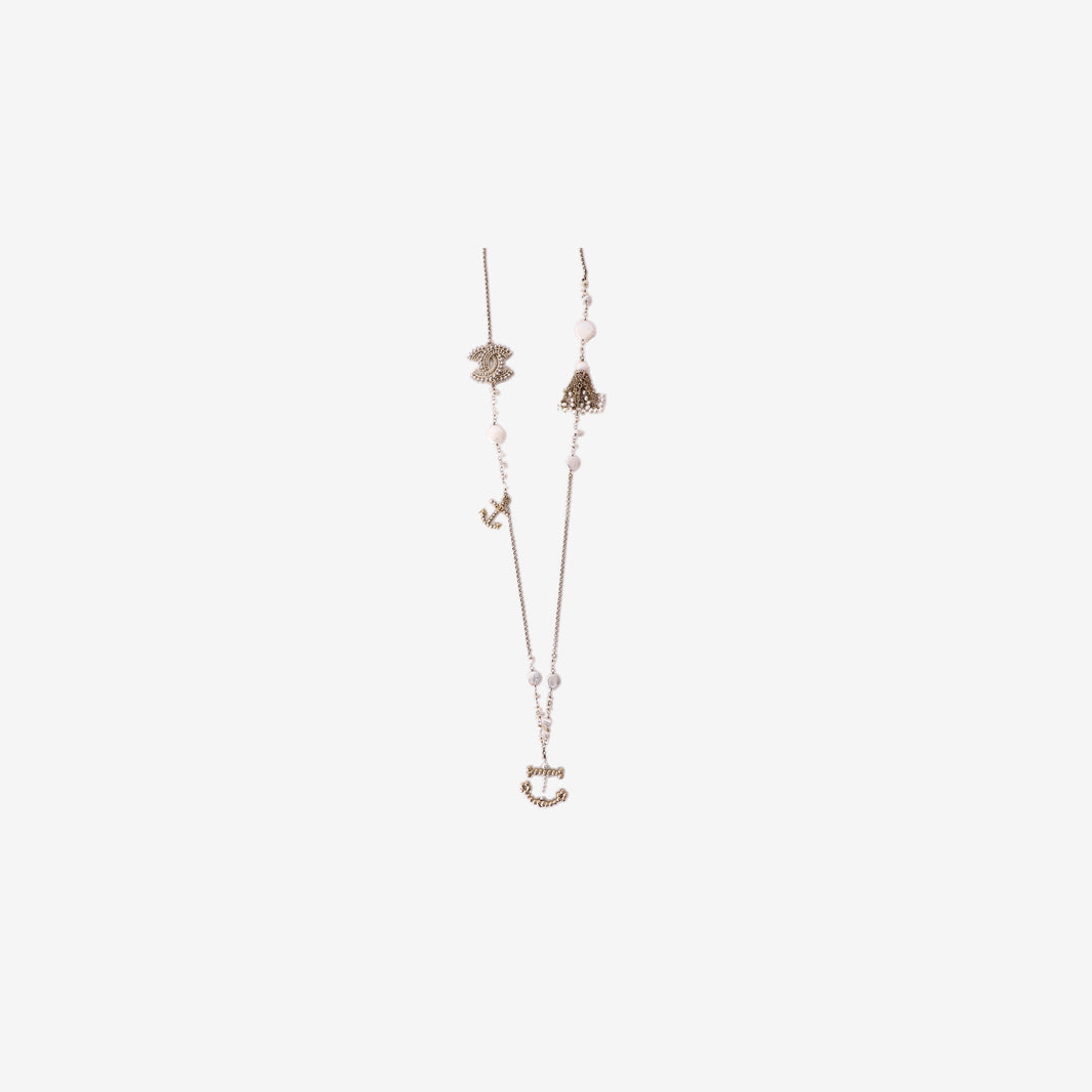 Chanel Pearl and Rhinestone Long Necklace