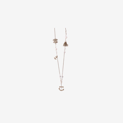 Chanel Pearl and Rhinestone Long Necklace