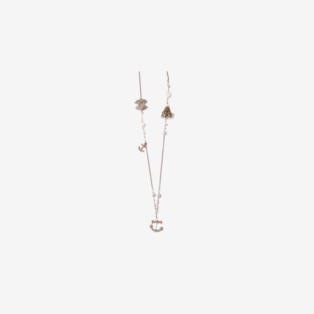 Chanel Pearl and Rhinestone Long Necklace