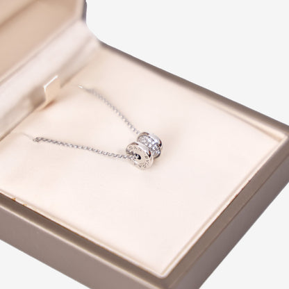 Bvlgari Diamond Pendant Necklace in White Gold
