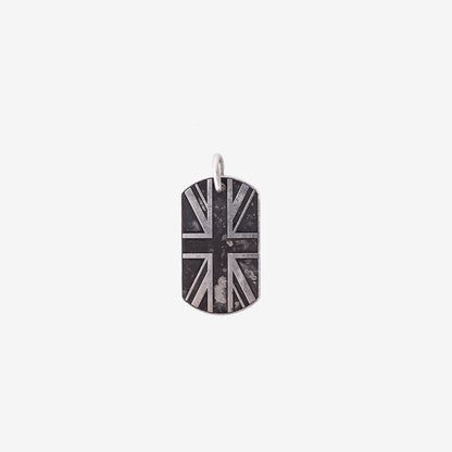 Chrome Hearts Union Jack Dog Tag Pendant in 925 Sterling Silver