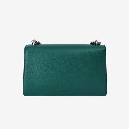 Gucci Dionysus Small Shoulder Bag in Green Grained Calfskin Leather with Silver Hardware back view