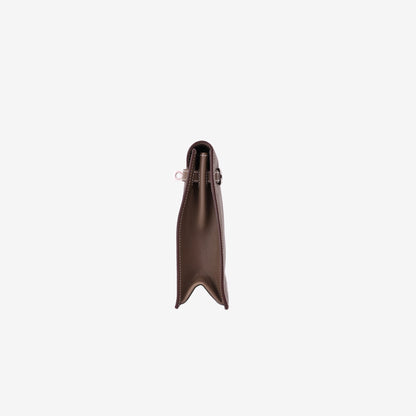 Hermès Kelly Danse in Étoupe Evercolor Leather with Palladium Hardware