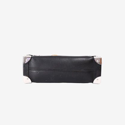 Louis Vuitton Side Trunk MM in Black Calfskin with Sticker-Style Appliqués