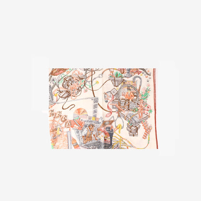 Hermès L’Enseigne du Sellier Silk Scarf in Cashmere and Silk