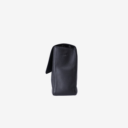 Chanel 26A Matthieu Blazy Maxi Oversized Flap Bag 38.5 (Airport Bag) in Black Grained Calfskin with Silver Hardware