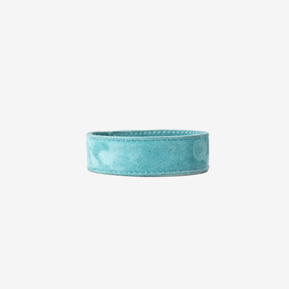 Chrome Hearts 3-Button Leather Bracelet in Tiffany Blue