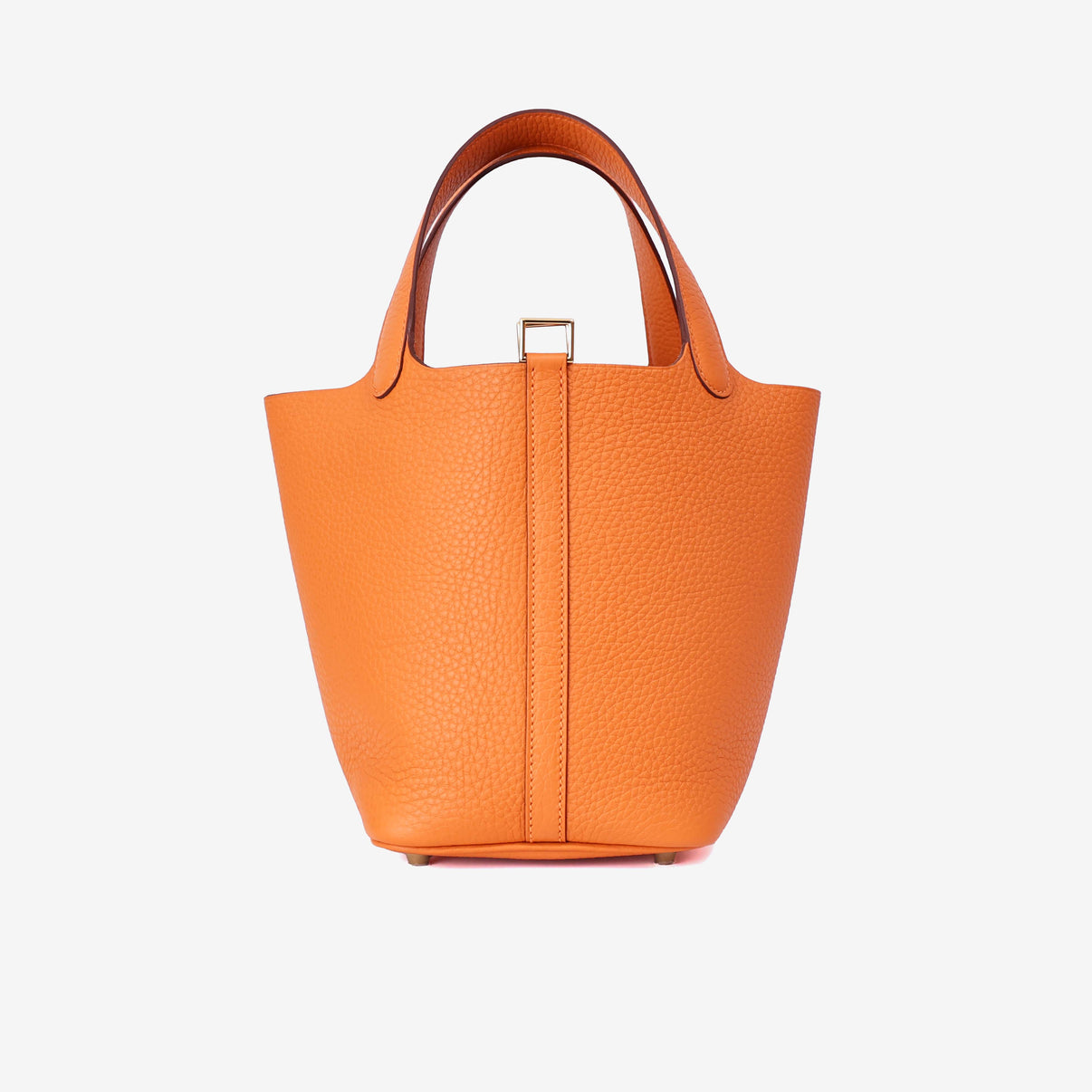 Hermès Picotin 18 Orange Clemence Leather with Gold Hardware back view
