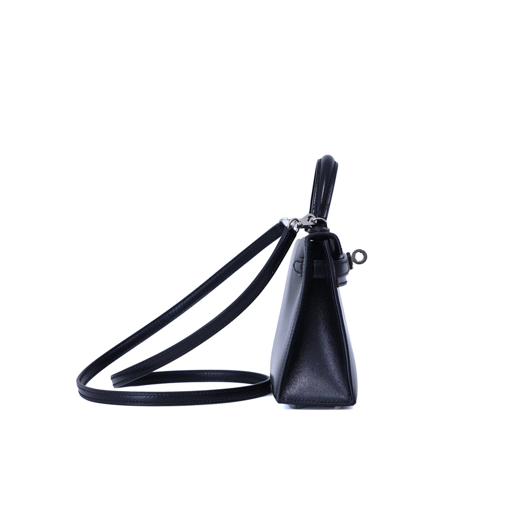Hermès Mini Kelly 20 in Noir Box Calfskin Leather with Palladium Hardware  (Contact to Enquire)