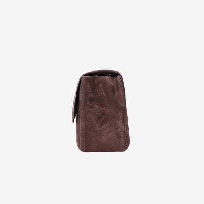 Chanel 26A Matthieu Blazy Maxi Flap Bag in Dark Brown Suede Calfskin Leather with Gold Hardware (Contact to Enquire)