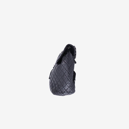 Chanel Urban Spirit Backpack in Black Lambskin Leather with Silver Hardware