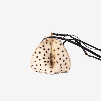 Chanel 26A Clutch with Leather Strap in Beige Pony Hair with Gold Hardware