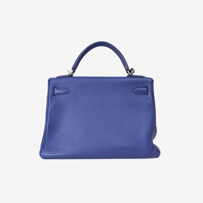 Hermès Kelly 32 in Bleu Togo Leather with Palladium Hardware (Contact to Enquire)