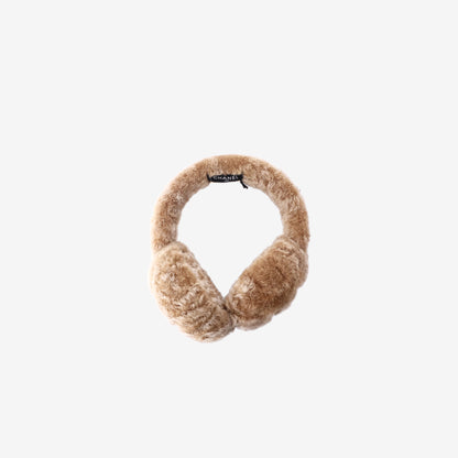Chanel Shearling Lambskin Ear Muffs in Honey