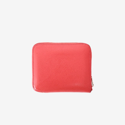 Hermès Silk'In Compact Wallet in Red Epsom Leather with Palladium Hardware