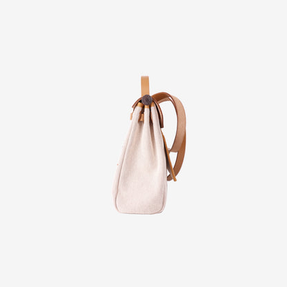 Hermès Herbag Zip PM 31 "Brides de Gala" in Natural Sable/Ecru Berline Hunter Leather/Toile H Canvas with Palladium Hardware