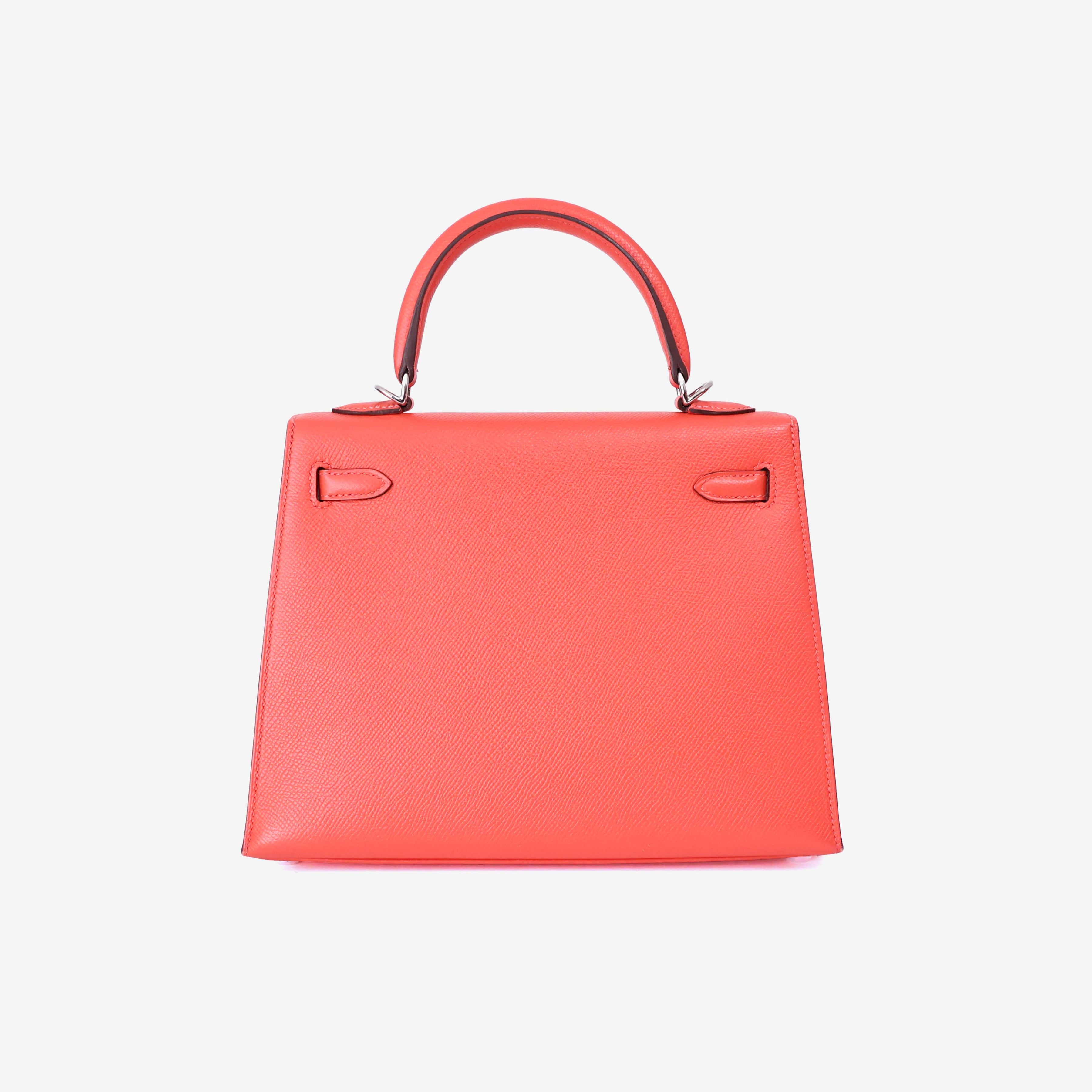 Hermès Kelly 28 in Rose Jaipur Epsom Leather with Palladium Hardware back view