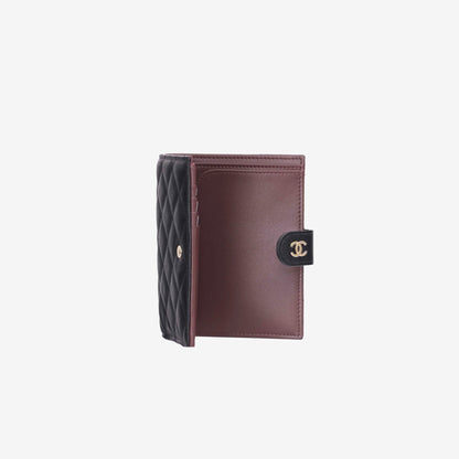 Chanel Passport Holder in Black Caviar Leather with Gold Hardware