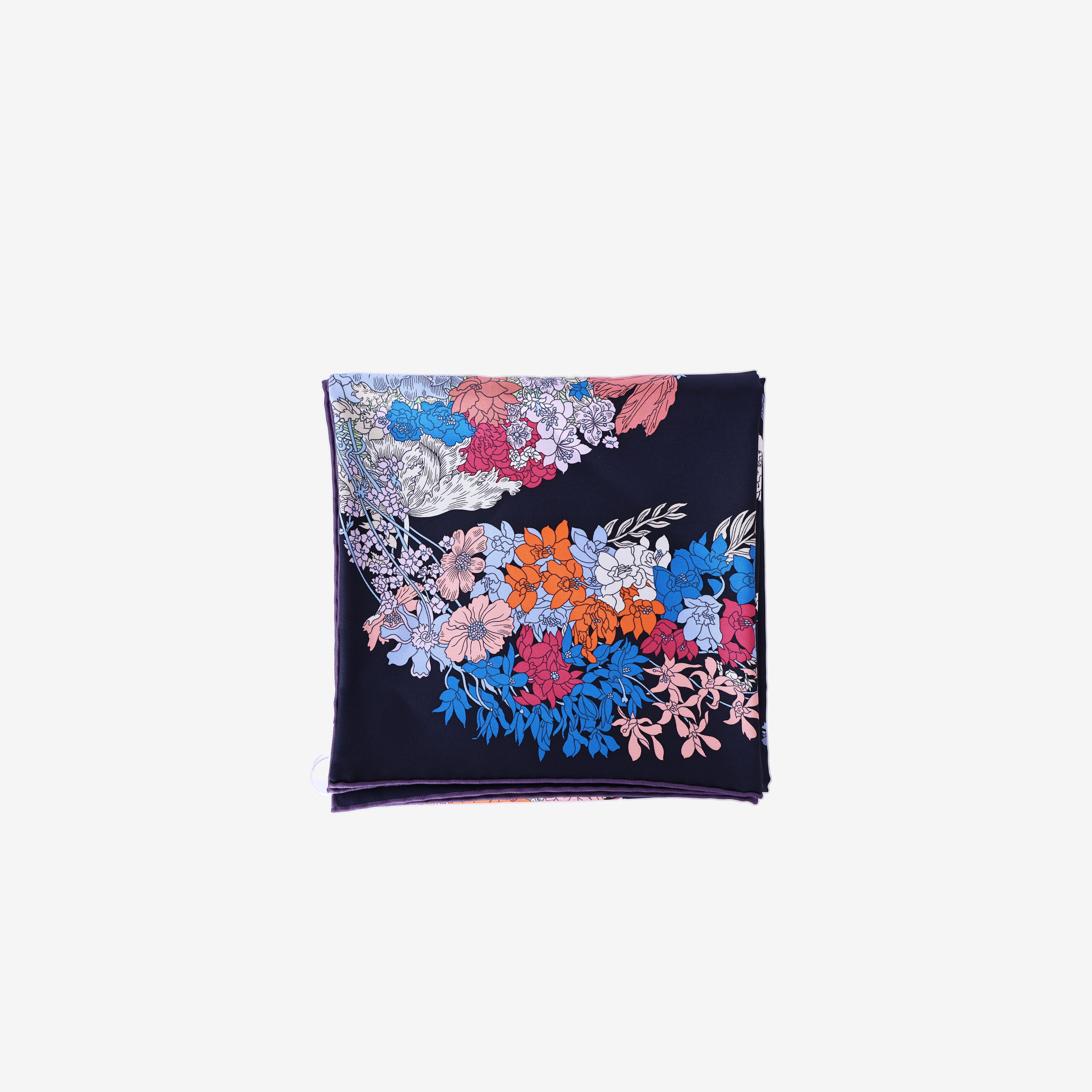 Hermès Robe Légère Silk Scarf 90 in Multicolour Silk Twill back view