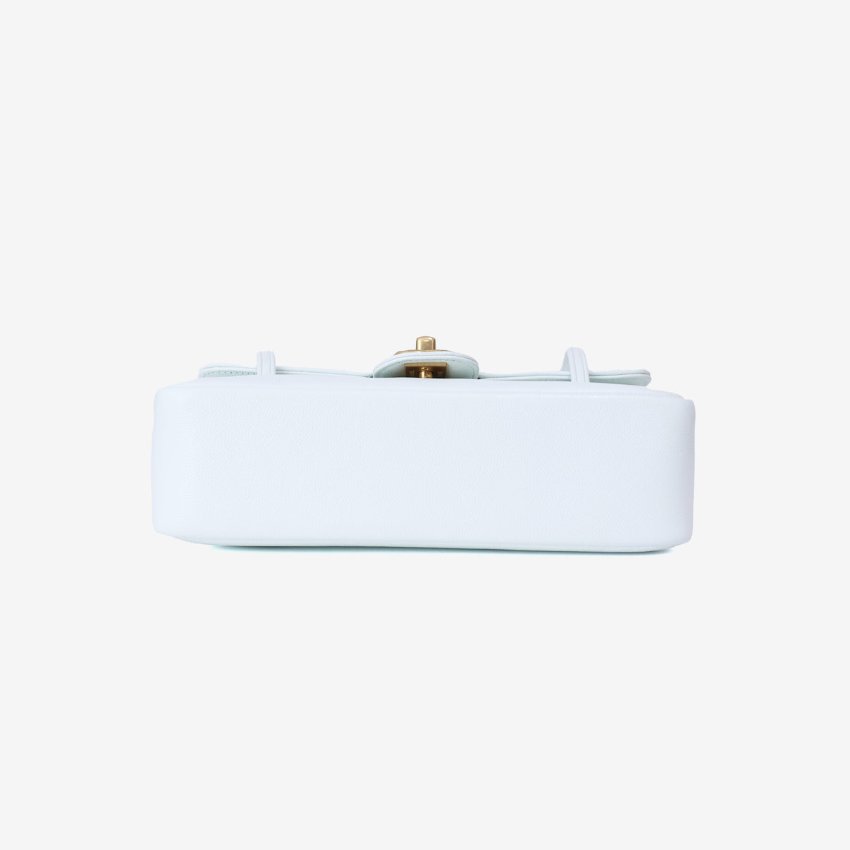 Chanel 26P Preppy Flap Small in Light Blue Calfskin Leather with Gold Hardware bottom view