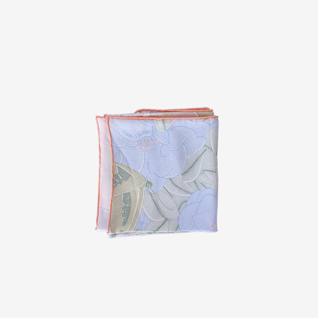 Hermès Ivresse Au Vent Silk Scarf 70 in Bleu Pale/Vert Amande/Pêche Silk