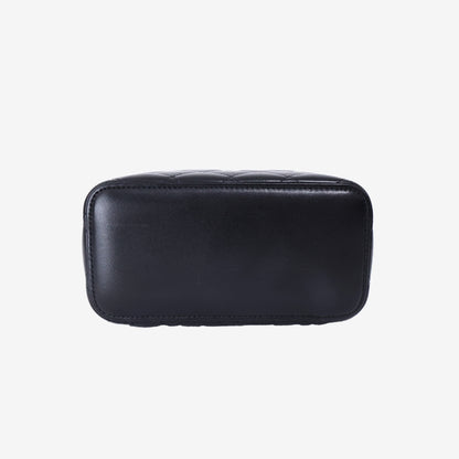 Chanel Vanity Case with Chain in Black Lambskin Leather with Gold Hardware
