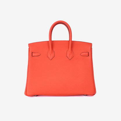 Hermès Birkin 25 in Rouge Togo Leather with Palladium Hardware back view