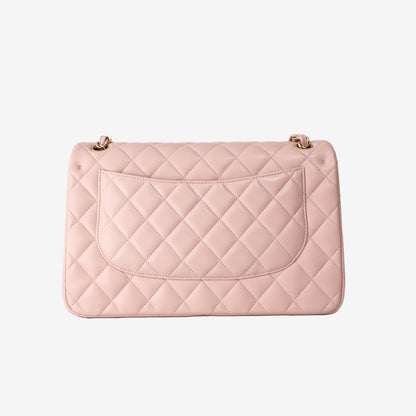 Chanel Classic Flap Jumbo in Pink Lambskin Leather with Gold Hardware