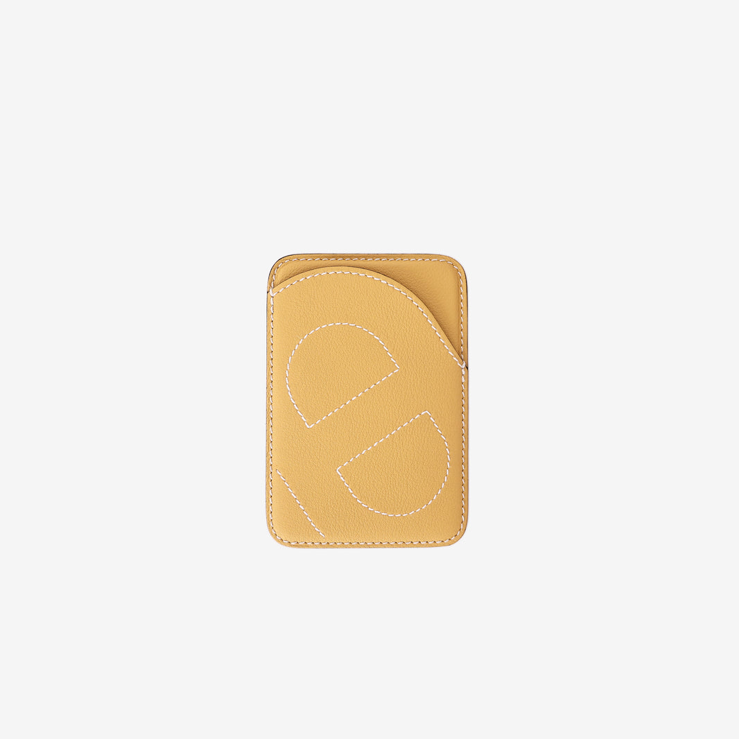 Hermès Chaine d’Ancre MagSafe Card Holder in Paille Swift Calfskin