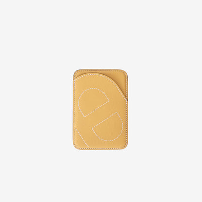 Hermès Chaine d’Ancre MagSafe Card Holder in Paille Swift Calfskin