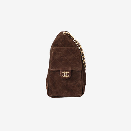Chanel 26K 25 Hobo Bag Small in Brown Suede with Gold Hardware (Contact to Enquire)
