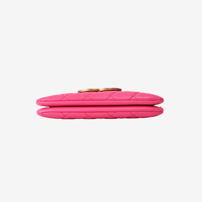 Chanel Fuchsia Baguette Bag in Pink Lambskin Leather with Gold Hardware