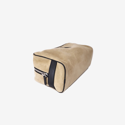 Chanel 26A Matthieu Blazy Large Zipped Pouch in Beige Calfskin Leather