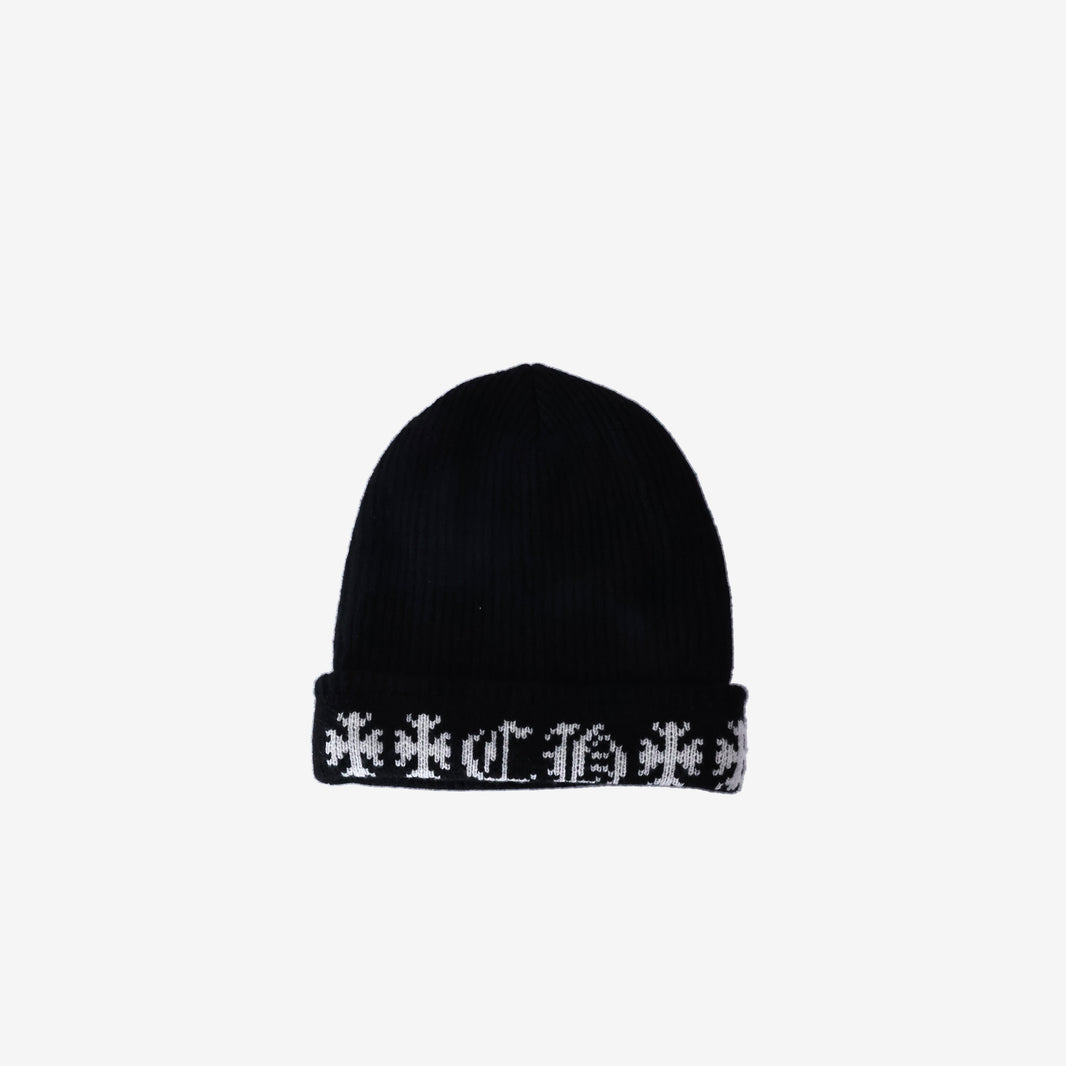 Chrome Hearts Big Daddy Cashmere Beanie in Black Cashmere