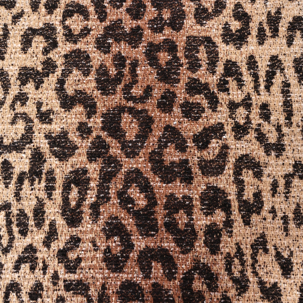 Chanel Leopard Print Wool Stole Scarf