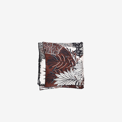 Hermès Mountain Zebra Carré 90 in Marron/Noir /Blanc/Blue Silk Twill back view