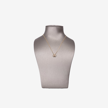 Van Cleef & Arpels Frivole Mini Diamond Necklace in 18k Pink Gold with Diamonds front view
