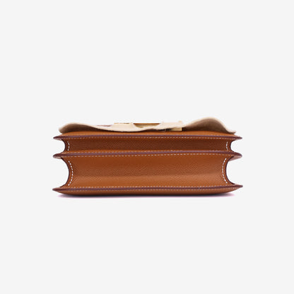 Hermès Constance 18 in Gold Epsom Leather with Gold Hardware bottom view